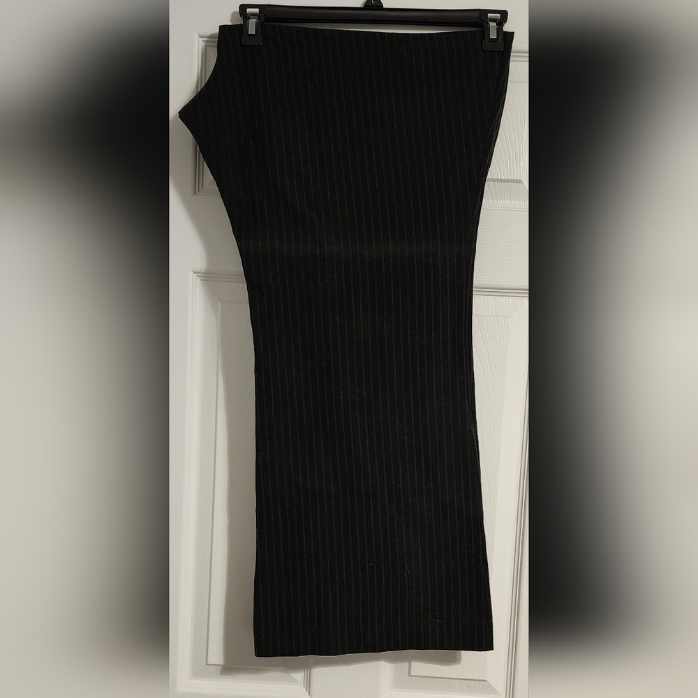 Black Women's Dress Pants w/ Pin Stripe